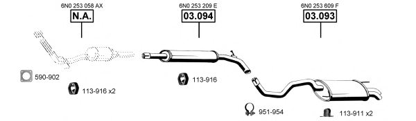 ASMET VA035155 Exhaust System